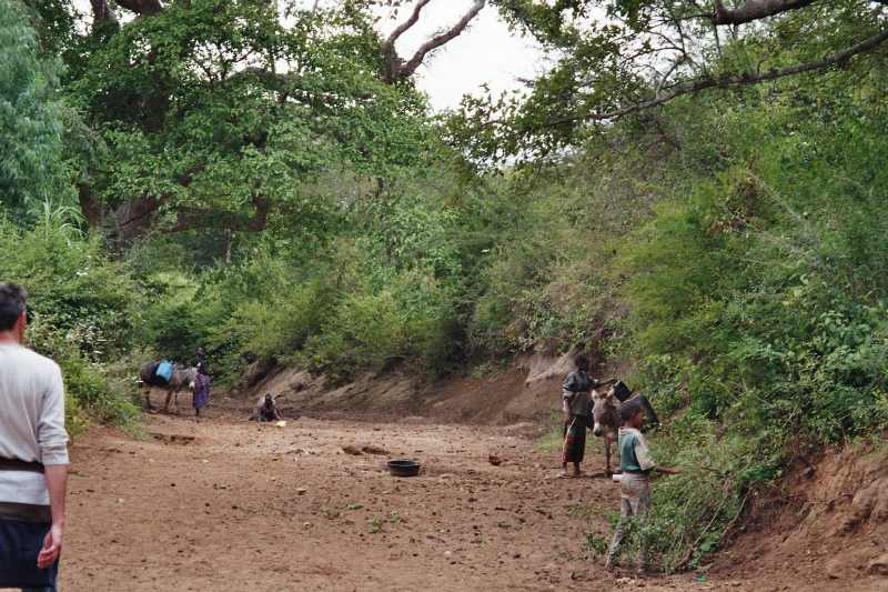 fetching water